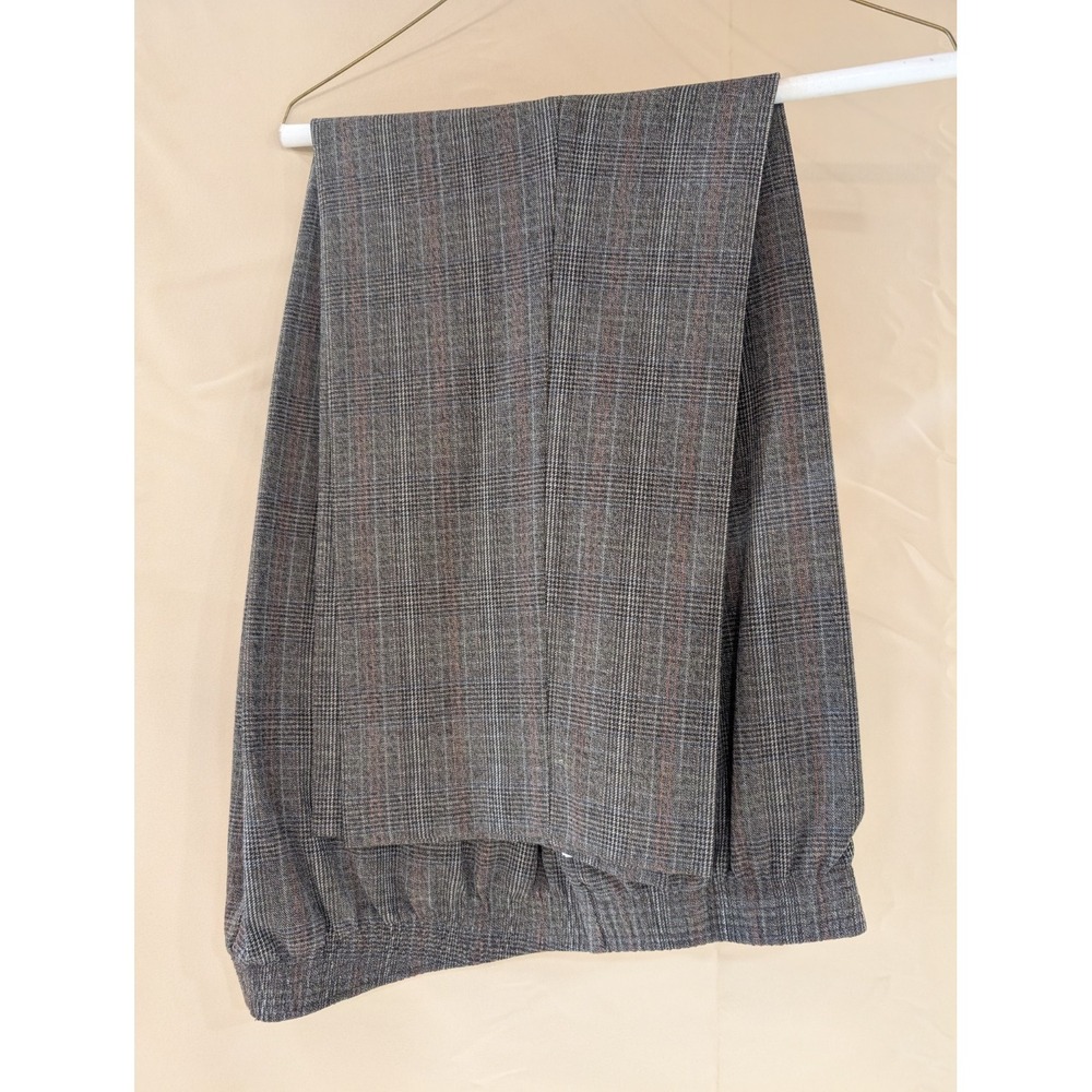 KIM ROGERS Women's 16W Glen Plaid Pull-On Pants Stretch Waist Trousers - Picture 1 of 4